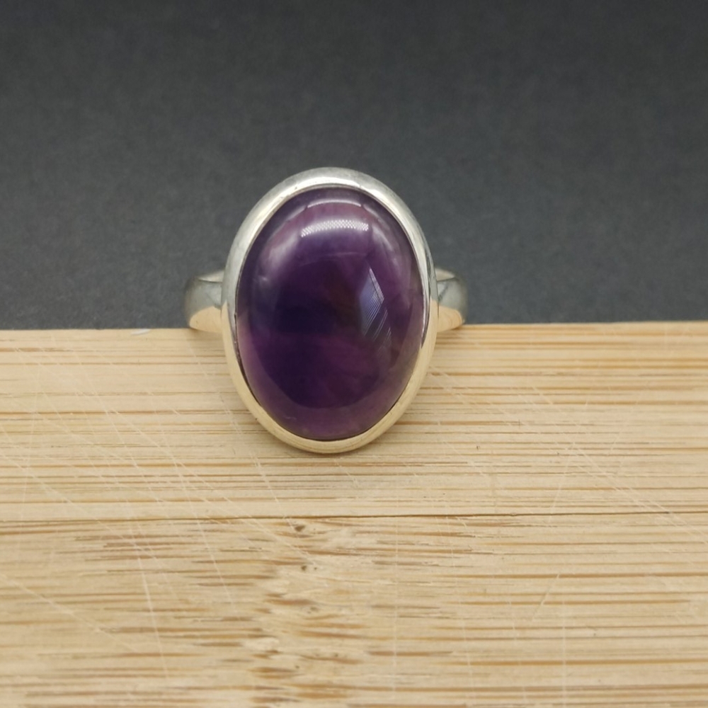 Amethyst Stone Silver Ring 💎